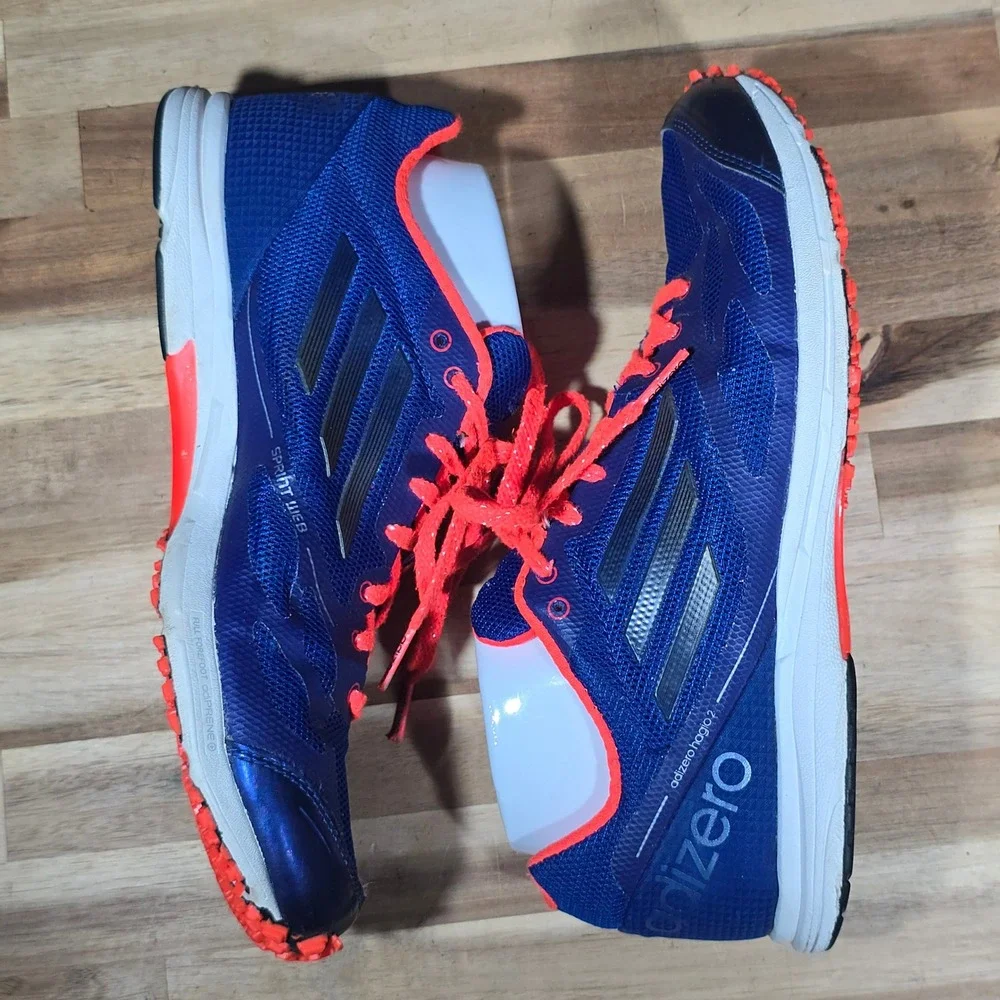 Adidas Adizero Hagio 2 Blue Orange Lightweight Running‎ Shoes 7.5 G95122
